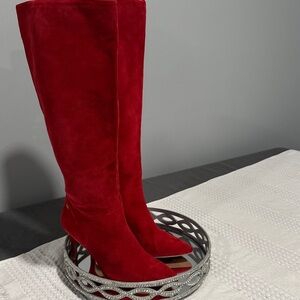 Louise et Cie Vibrant Red Heeled Boots 7M/371/2